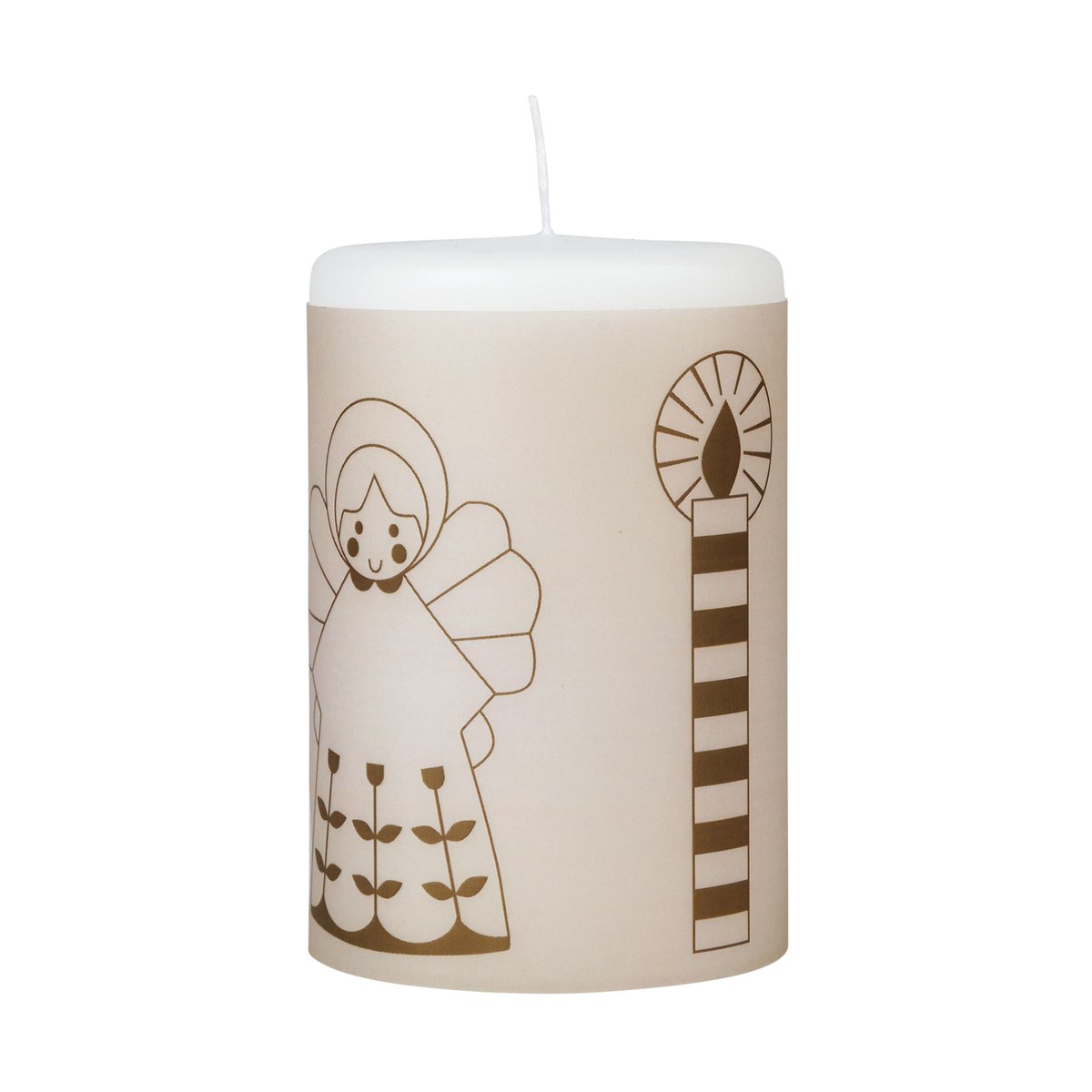 Broste Copenhagen Fairy Tale candle 12 cm White-green