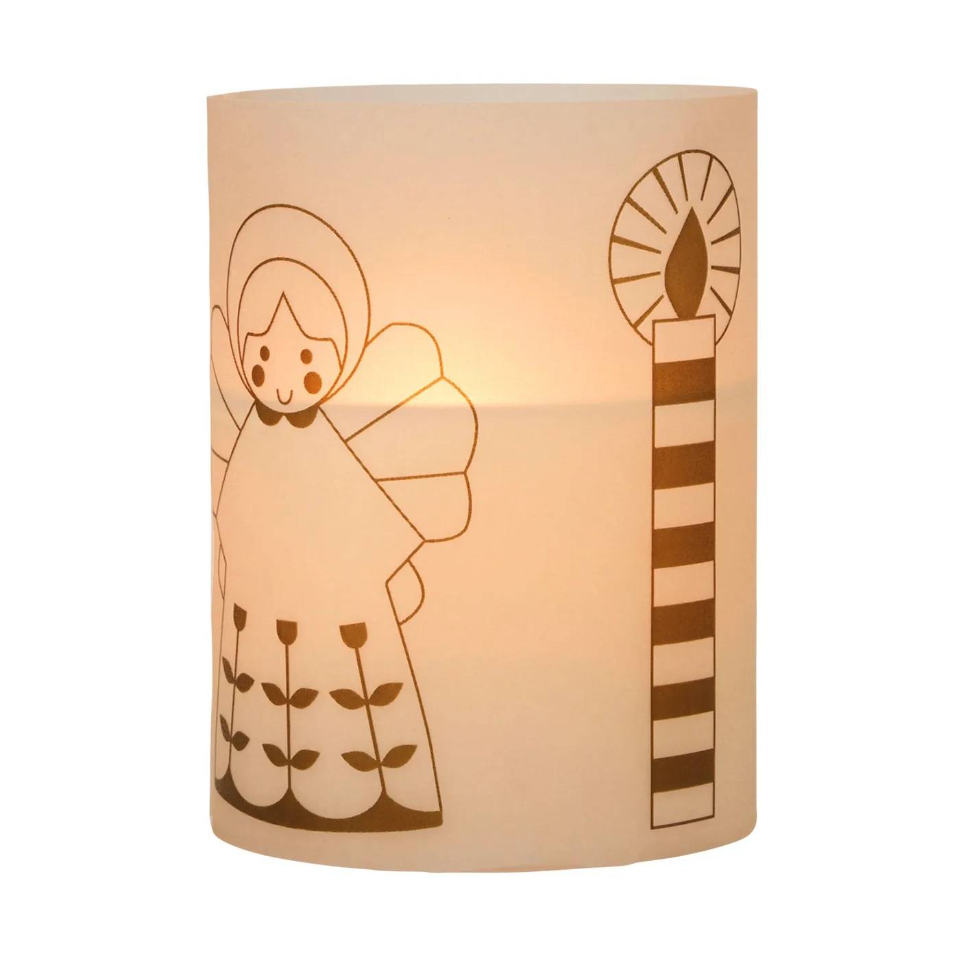 Fairy Tale candle 12 cm, White-green Broste Copenhagen