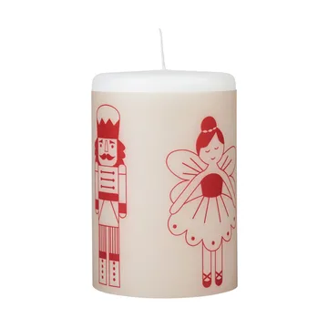 Fairy Tale candle 12 cm - White-red - Broste Copenhagen