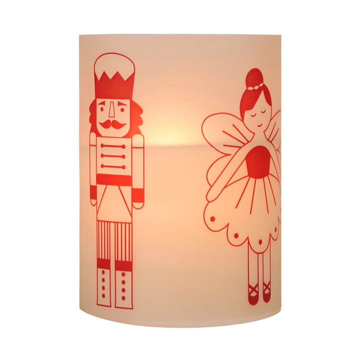 Fairy Tale candle 12 cm, White-red Broste Copenhagen