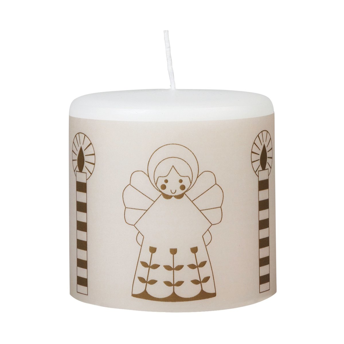 Broste Copenhagen Fairy Tale candle 8 cm White-green