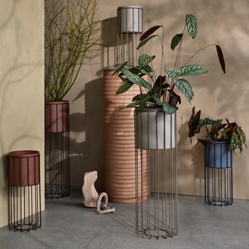 Fenja flower pot with stand 2 parts Ø25 cm - simply taupe - Broste Copenhagen