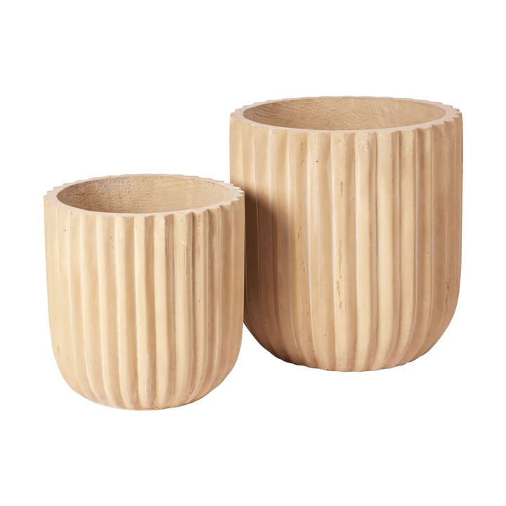 Fiber flower pot 2-pack - Antique beige - Broste Copenhagen