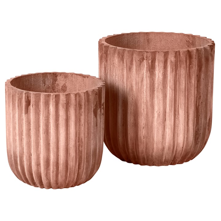 Fiber flower pot 2-pack - Terracotta - Broste Copenhagen