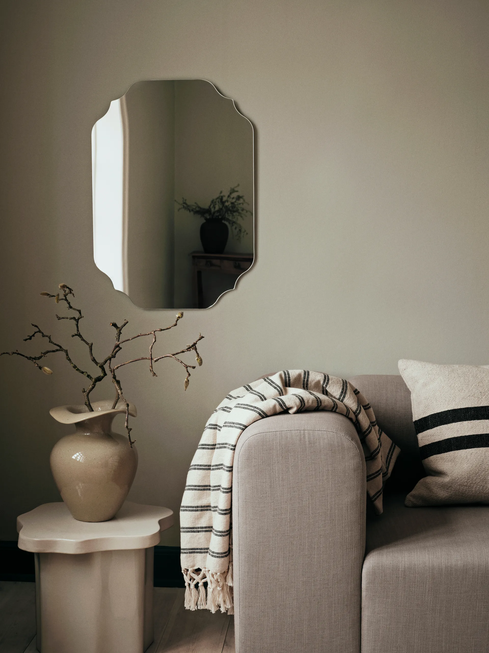 Florentina vase M 32 cm, Beige Broste Copenhagen