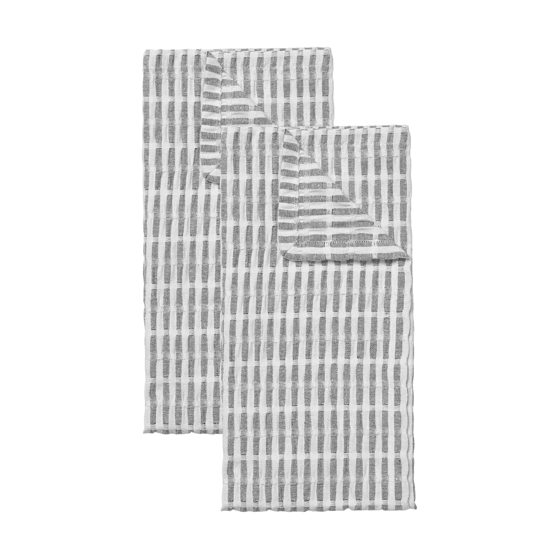 Folke kitchen towel 50x70 cm 2-pack, Black-natural Broste Copenhagen