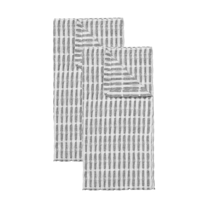 Folke kitchen towel 50x70 cm 2-pack - Black-natural - Broste Copenhagen