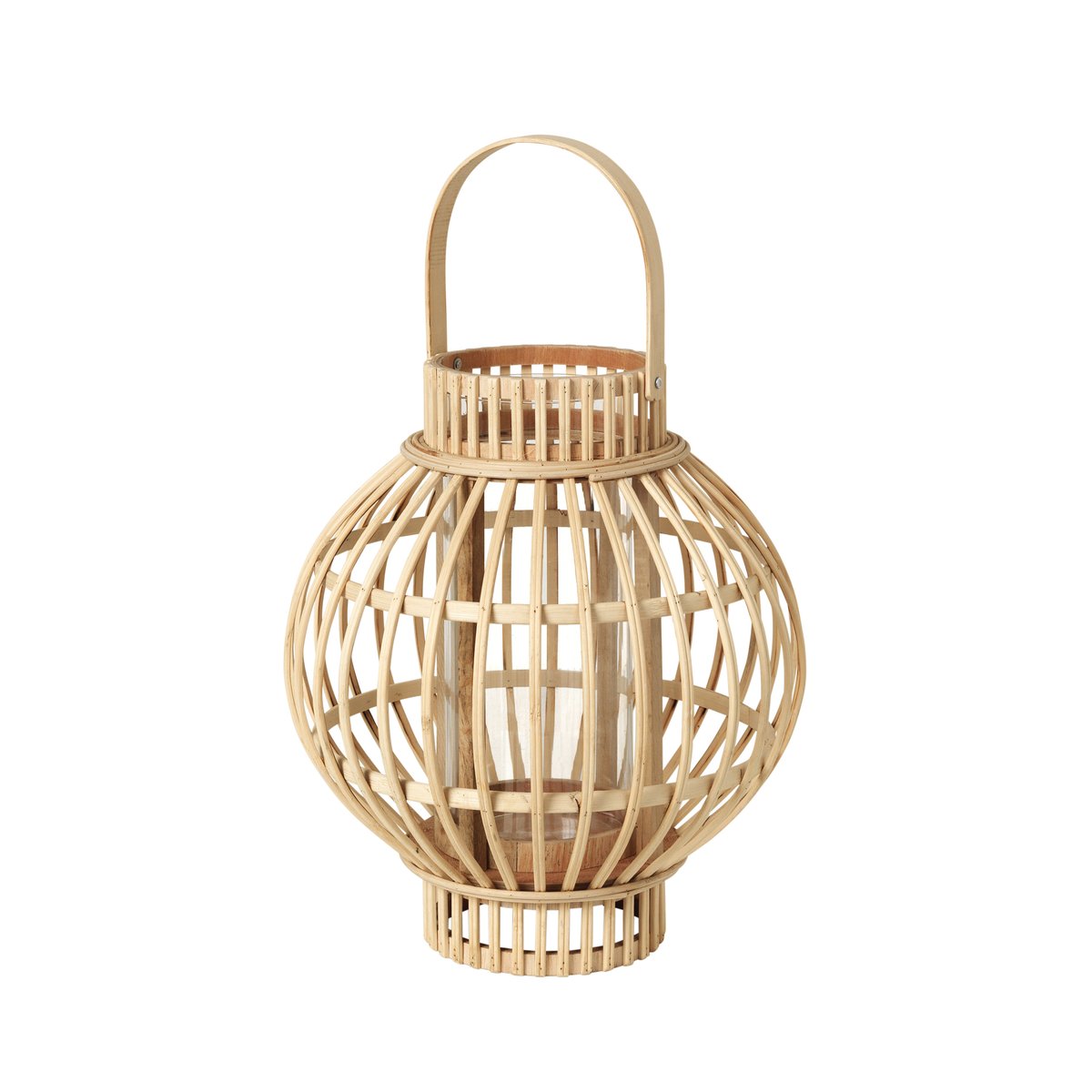 Broste Copenhagen Globus lantern 30.5 cm | Scandinavian Design | Tea light holders, lanterns & candle dishes | Beige