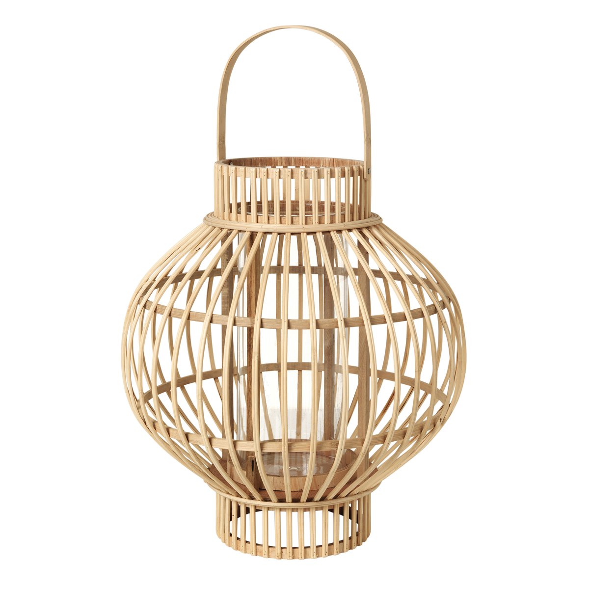Broste Copenhagen Globus lantern 40 cm | Scandinavian Design | Tea light holders, lanterns & candle dishes | Beige