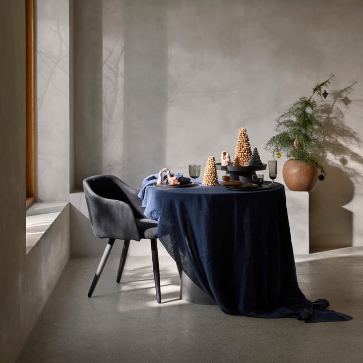 Gracie table cloth 160x300 cm, dark blue Broste Copenhagen