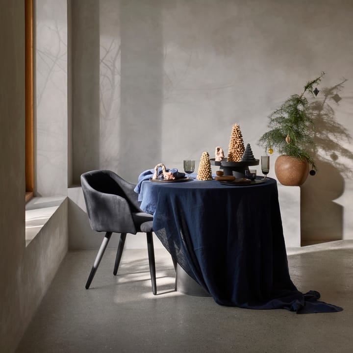Gracie table cloth 160x300 cm - dark blue - Broste Copenhagen