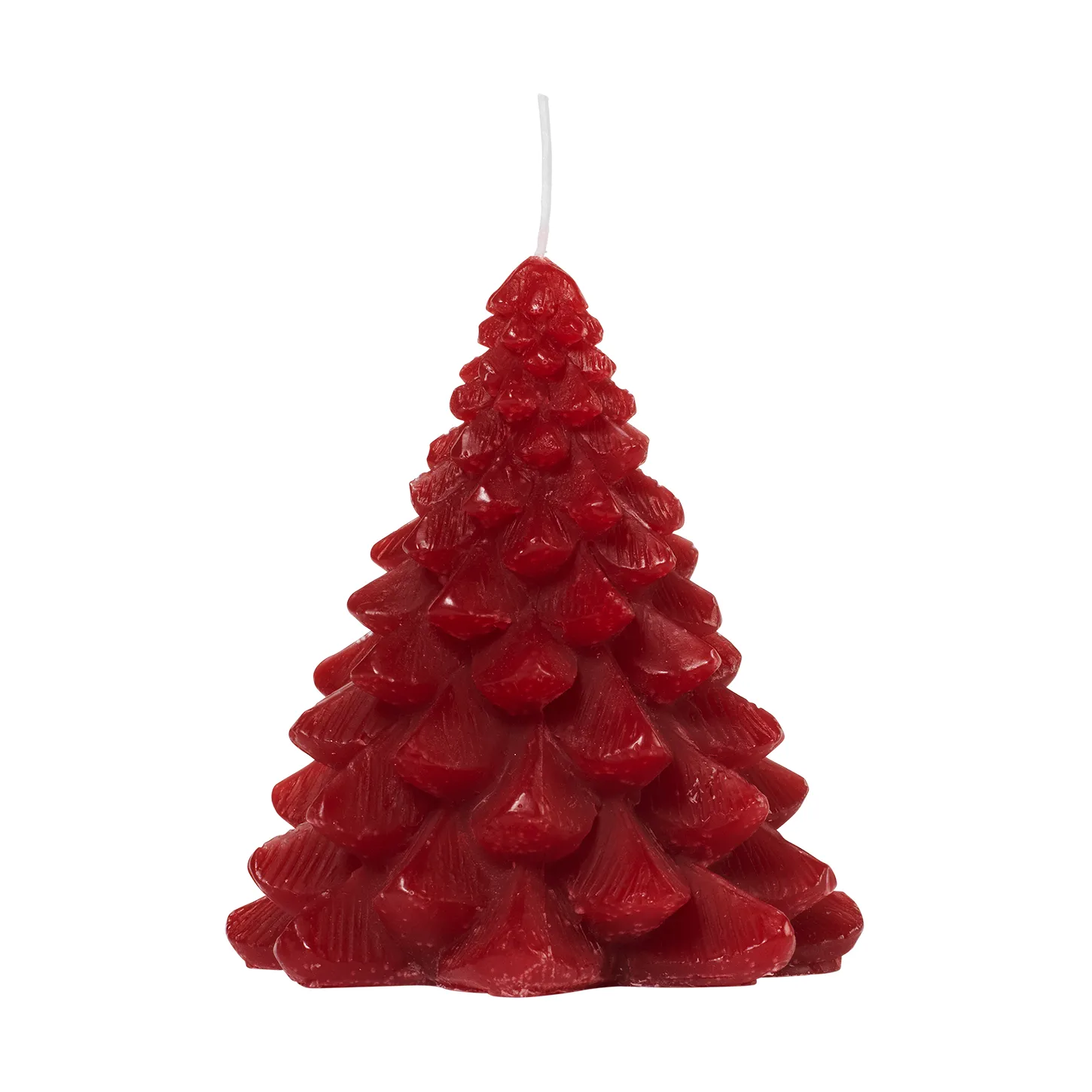 Granny Christmas tree candle Ø9x10 cm, Burgundy Broste Copenhagen