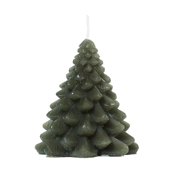 Granny Christmas tree candle Ø9x10 cm - Grape Leaf Green - Broste Copenhagen