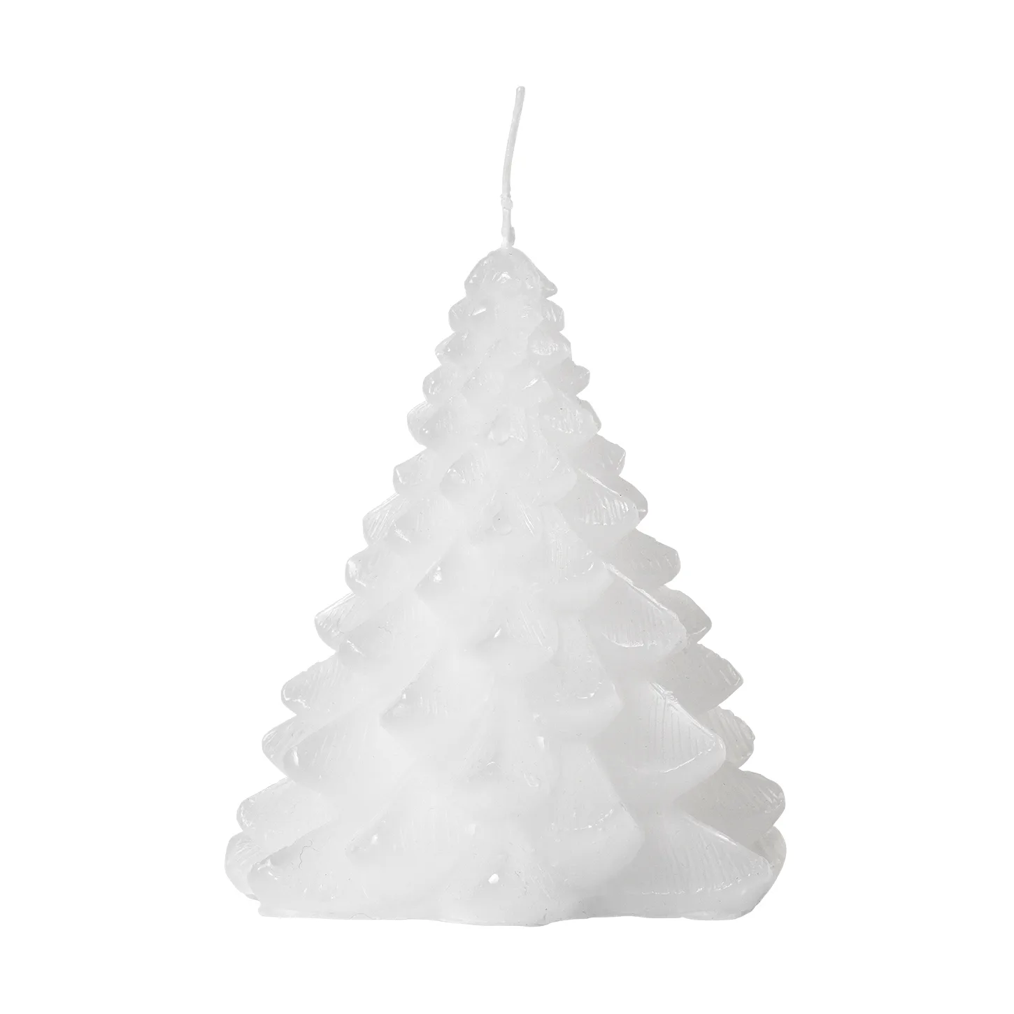 Granny Christmas tree candle Ø9x10 cm, Pure White Broste Copenhagen