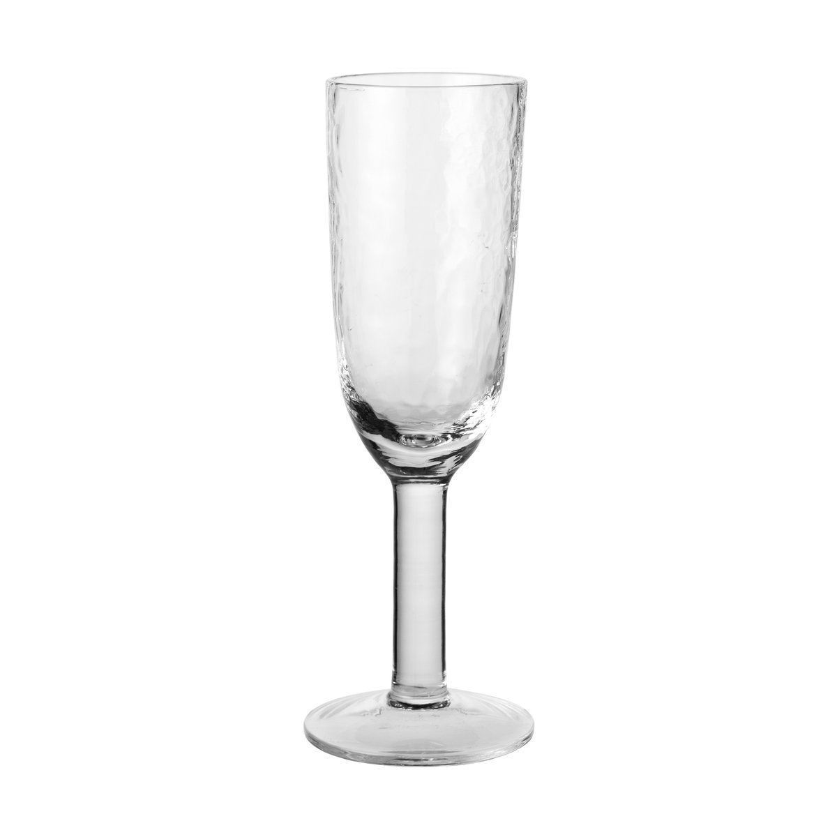 Broste Copenhagen Hammered champagne glass 20 cl Clear