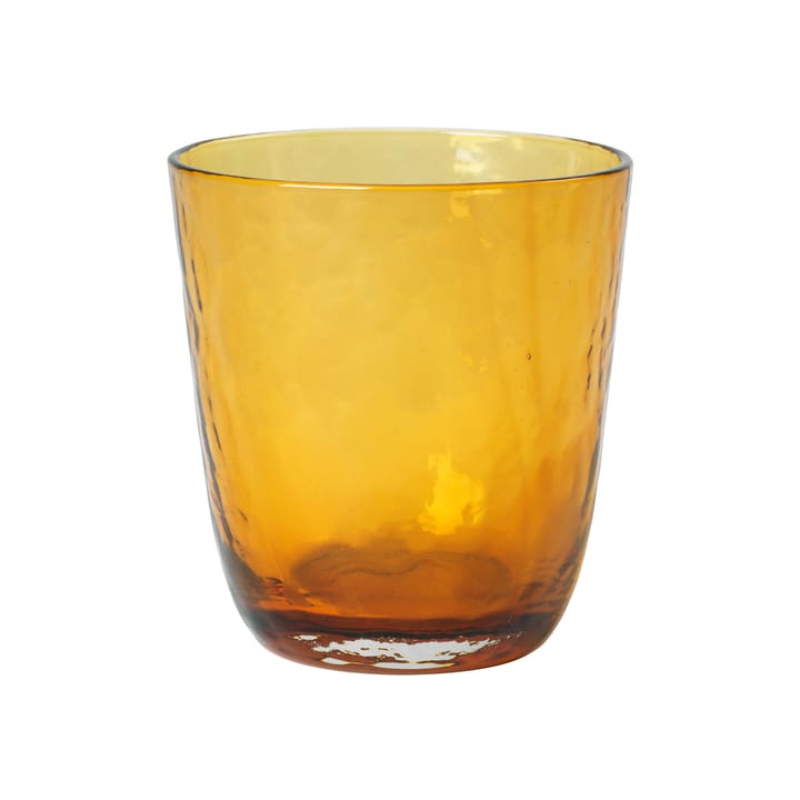 Hammered drinking glass 33.5 cl - amber - Broste Copenhagen