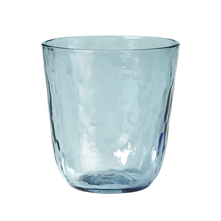 Hammered drinking glass 33.5 cl - Blue - Broste Copenhagen