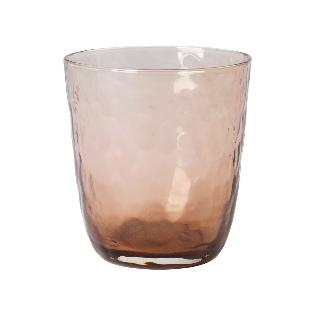 Broste Copenhagen Hammered drinking glass 33.5 cl brown