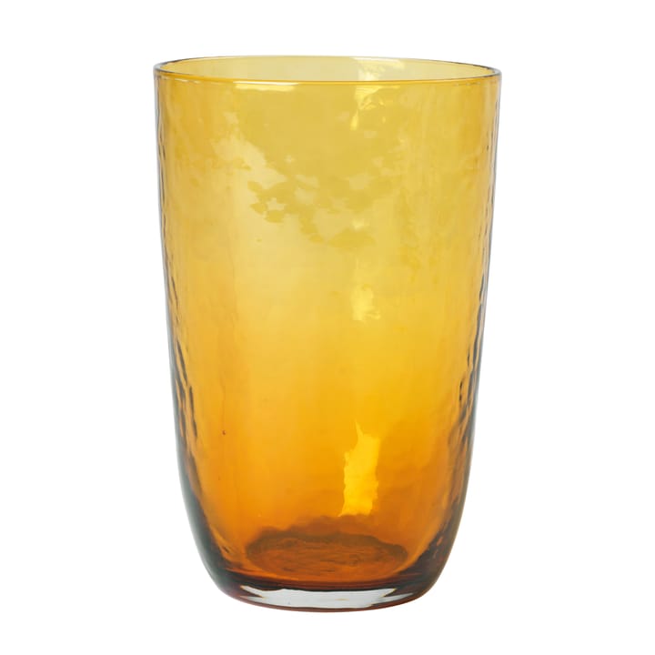 Hammered drinking glass 50 cl - amber - Broste Copenhagen