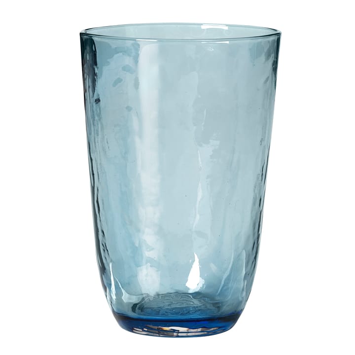 Hammered drinking glass 50 cl - Blue - Broste Copenhagen
