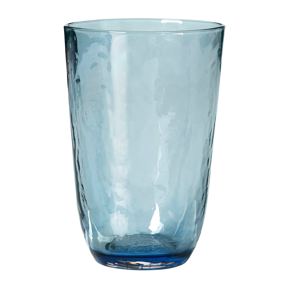 Broste Copenhagen Hammered drinking glass 50 cl Blue
