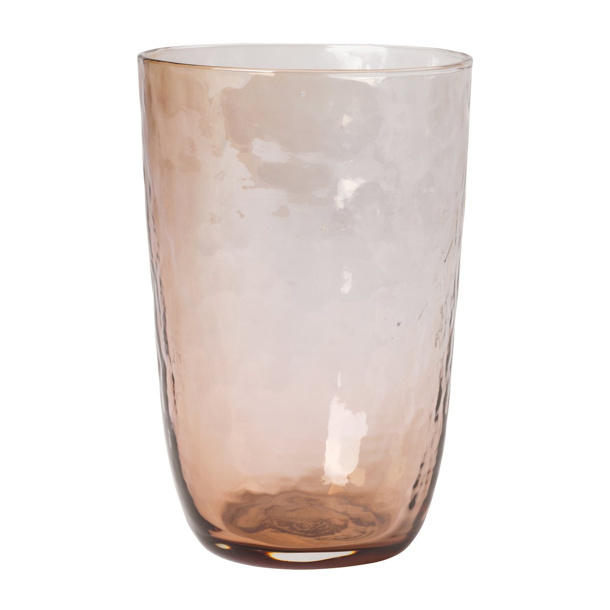 Broste Copenhagen Hammered drinking glass 50 cl brown