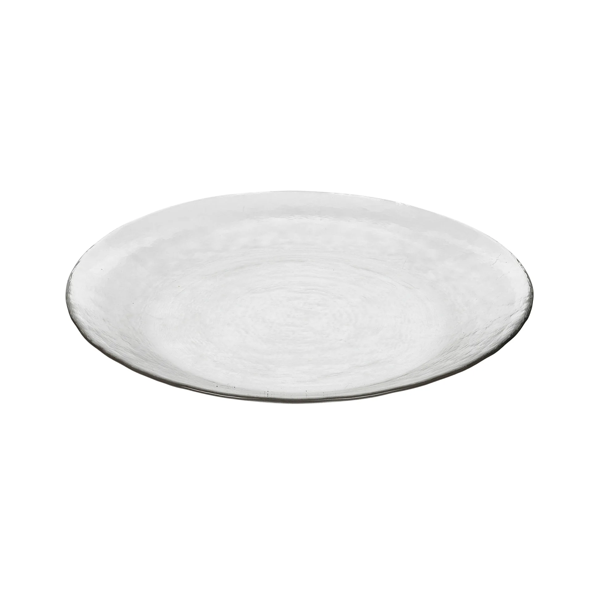 Hammered glass plate Ø 22.5 cm, Klar Broste Copenhagen