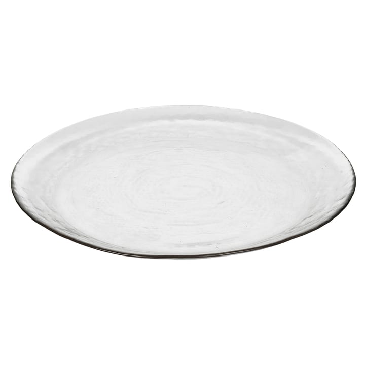 Hammered glass plate Ø 27 cm - Klar - Broste Copenhagen