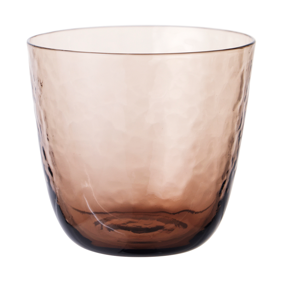 Broste Copenhagen Hammered tumbler 15 cl Brown