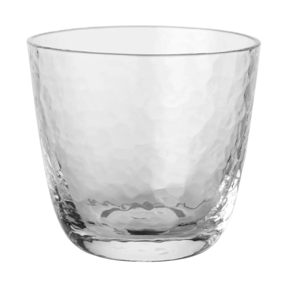 Broste Copenhagen Hammered tumbler 15 cl Clear | Scandinavian Design | Drinking glasses & tumblers | Transparent