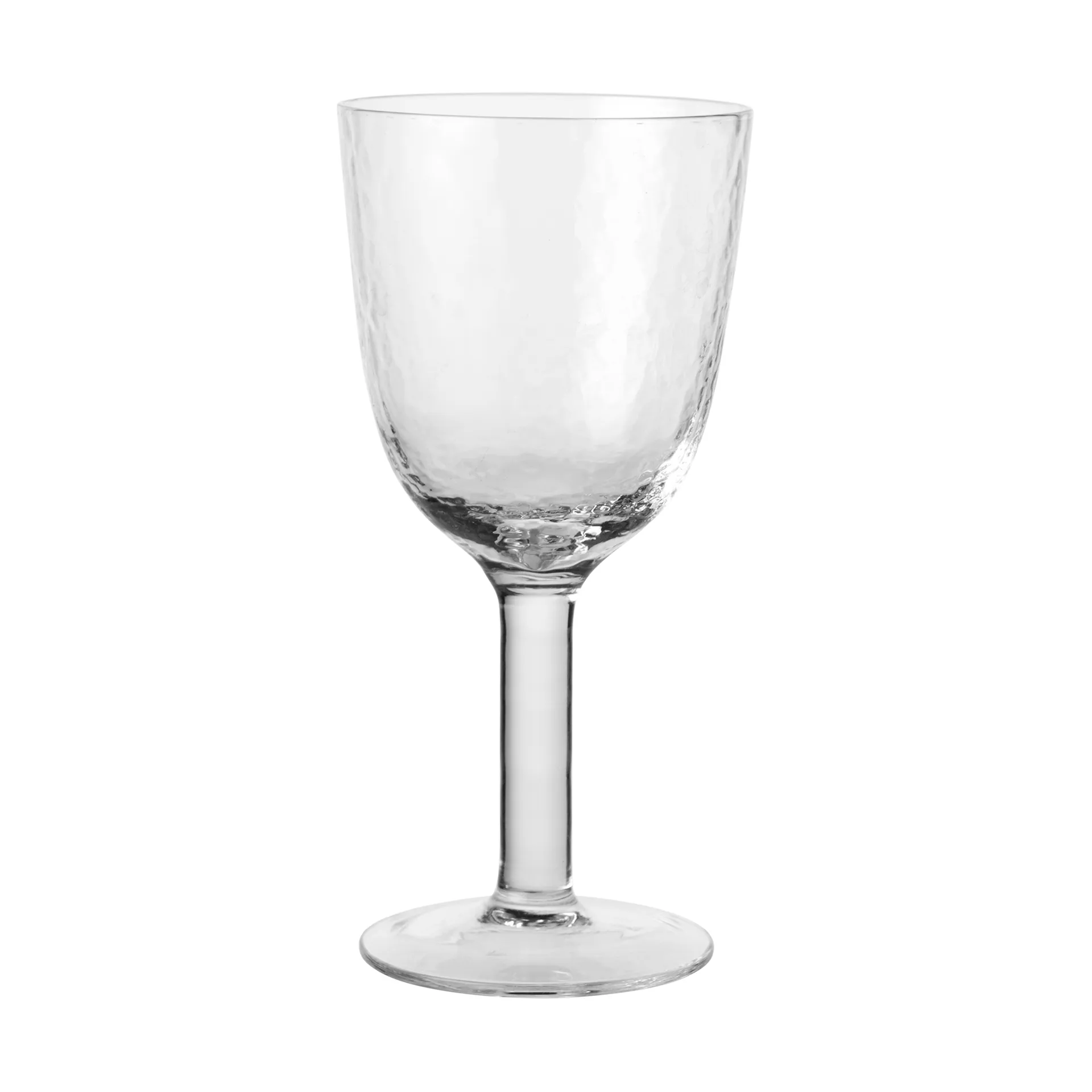 Hammered white wine glass 30 cl, Clear Broste Copenhagen