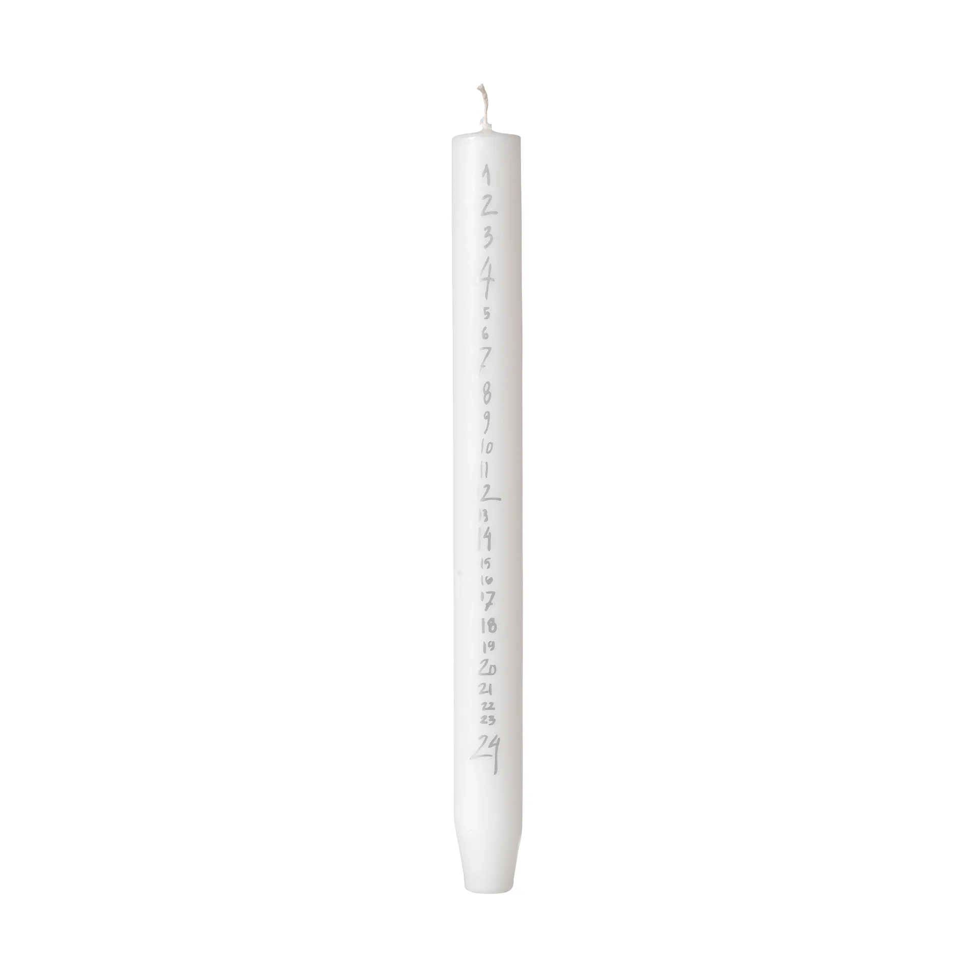 Handwritten advent candle calendar, Pure White-Silver Broste Copenhagen