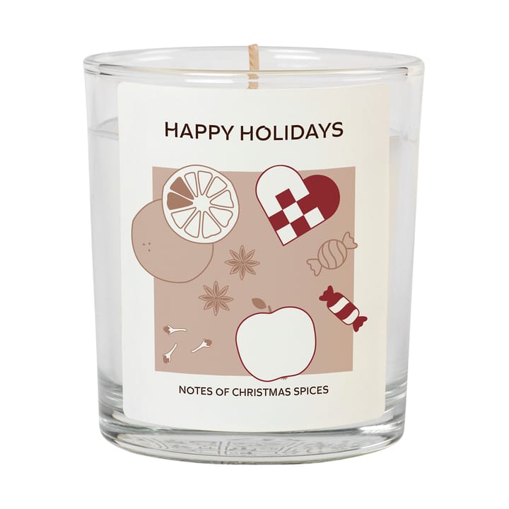 Happy Holidays scented candle 32 h - White - Broste Copenhagen