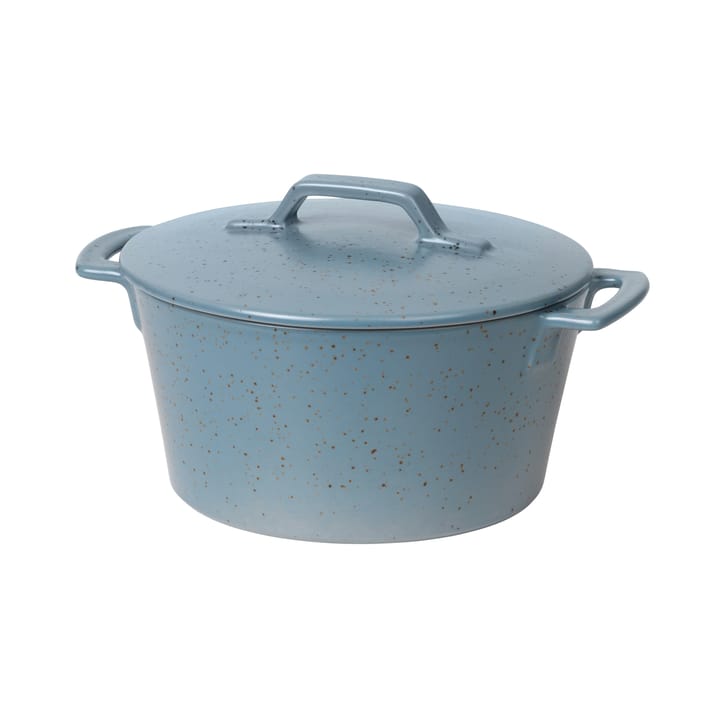 Hasle casserole dish 19x23.5 cm - flintstone blue granite - Broste Copenhagen