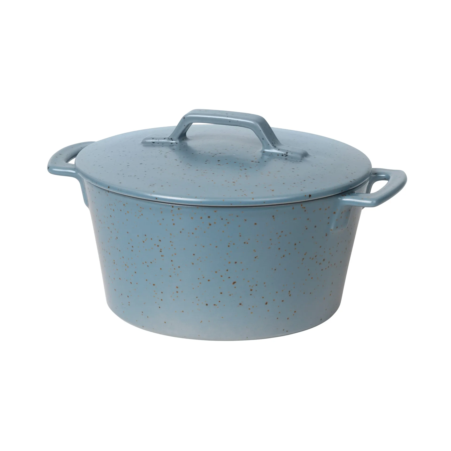 Hasle casserole dish 19x23.5 cm, flintstone blue granite Broste Copenhagen