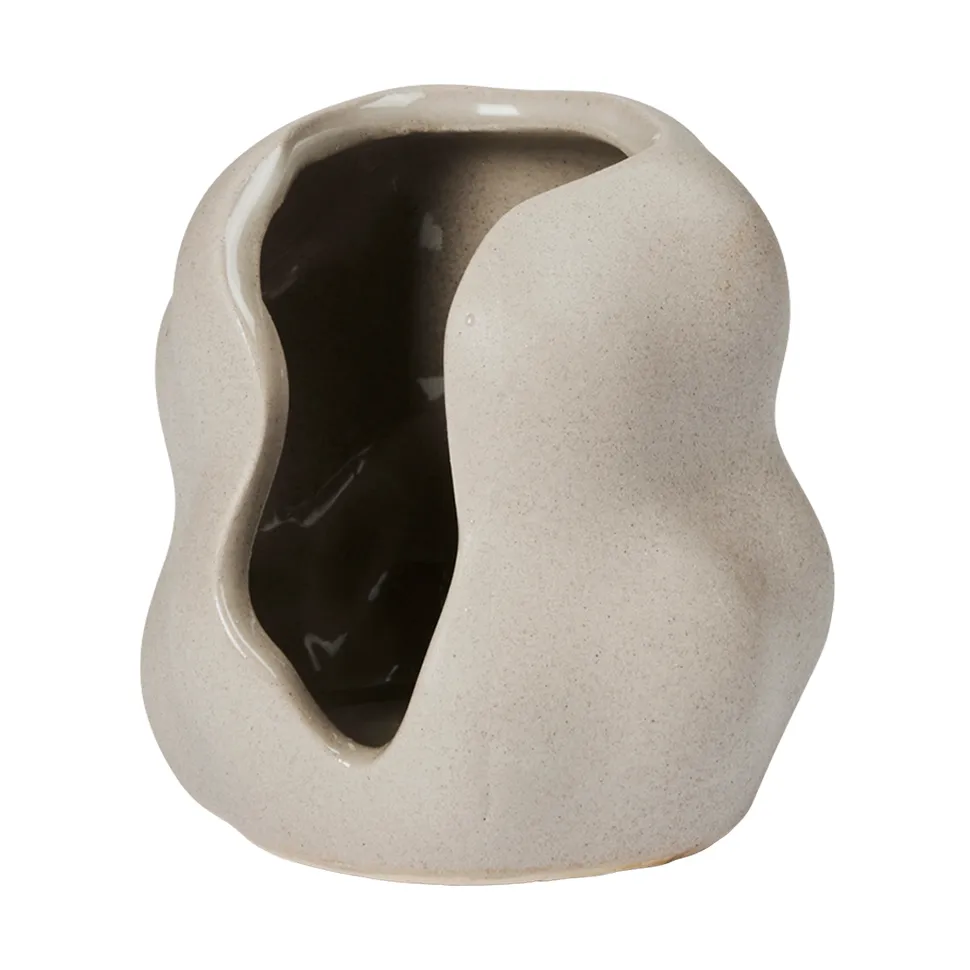 Hekla Hurricane candle lantern, Dove Grey, Ø9,5 cm Broste Copenhagen