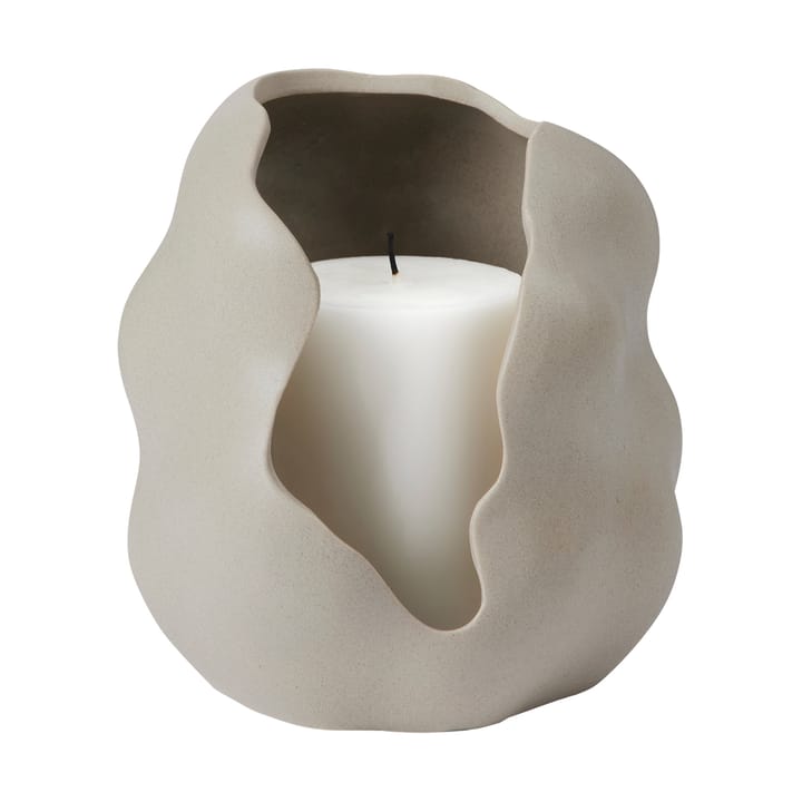 Hekla tealight holder Ø16 cm - Dove grey - Broste Copenhagen