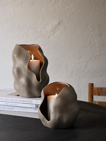 Hekla tealight holder Ø16 cm - Dove grey - Broste Copenhagen