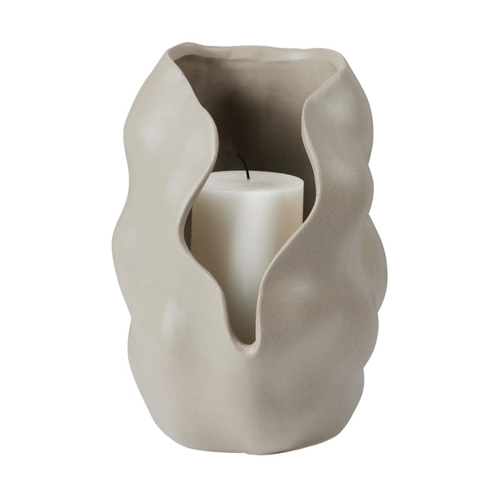 Hekla tealight holder Ø18.6 cm - Dove grey - Broste Copenhagen