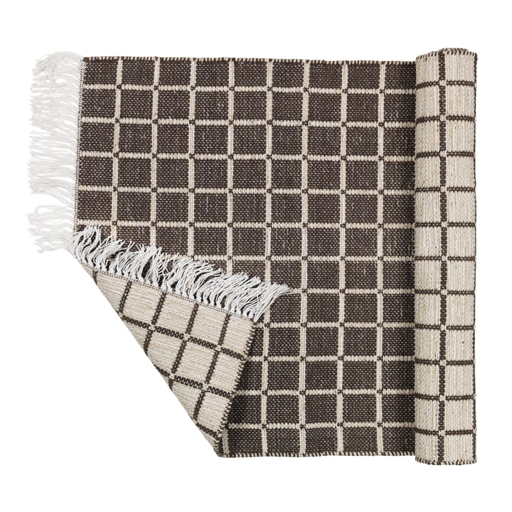 Henny cotton rug  140x200 cm - light grey-aubergine - Broste Copenhagen
