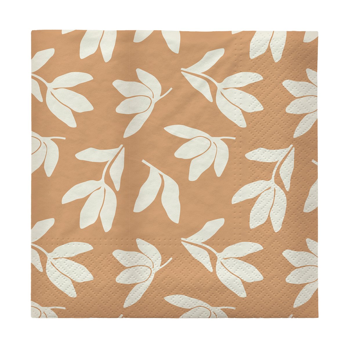 Broste Copenhagen Herbert paper napkins 33x33 cm 20-pack Cinnamon sand-off white