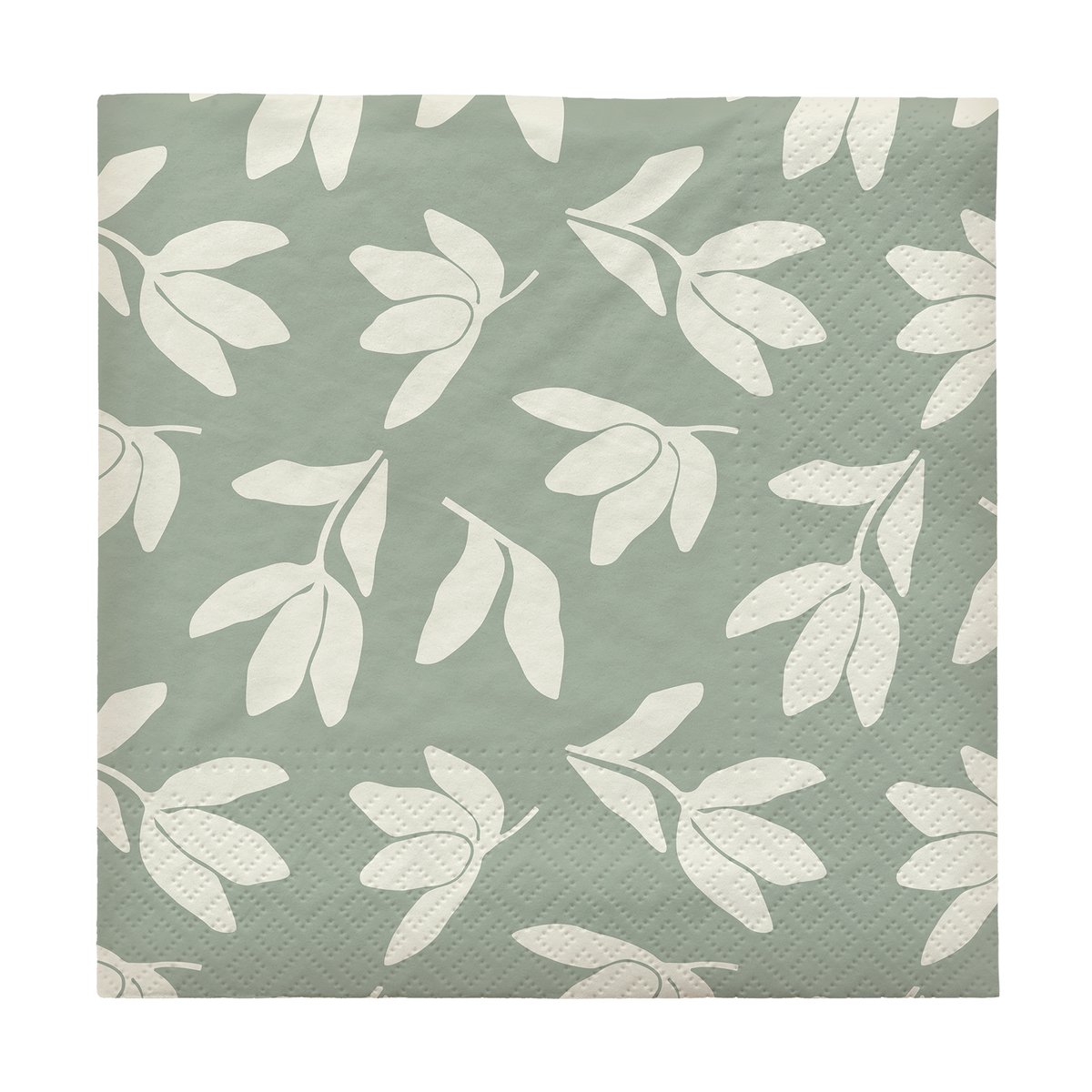Broste Copenhagen Herbert paper napkins 33x33 cm 20-pack Desert sage-off white