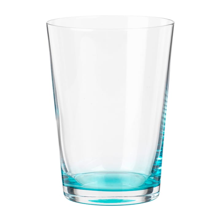 Hue drinking glass 30 cl - Clear-turquoise - Broste Copenhagen