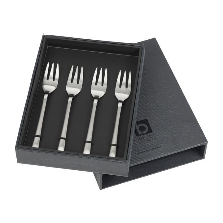 Hune cake fork 4-pack - Brushed satin - Broste Copenhagen