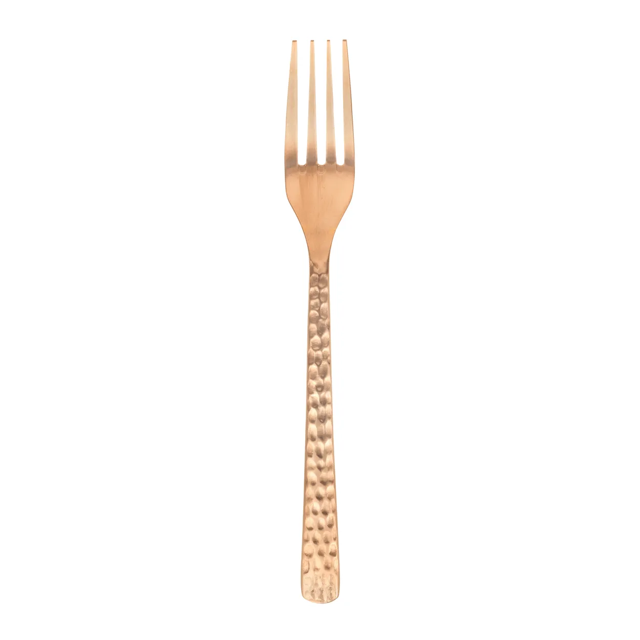 Broste Copenhagen Hune fork copper hammered | Scandinavian Design | Table cutlery | Gold-coloured