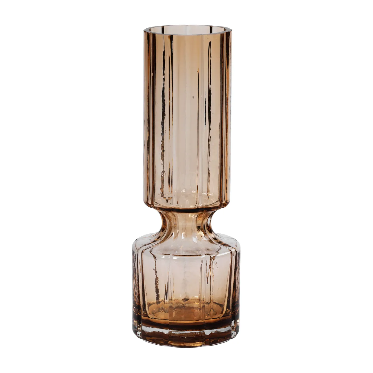 Broste Copenhagen Hyacint glass vase 28.3 cm Indian tan
