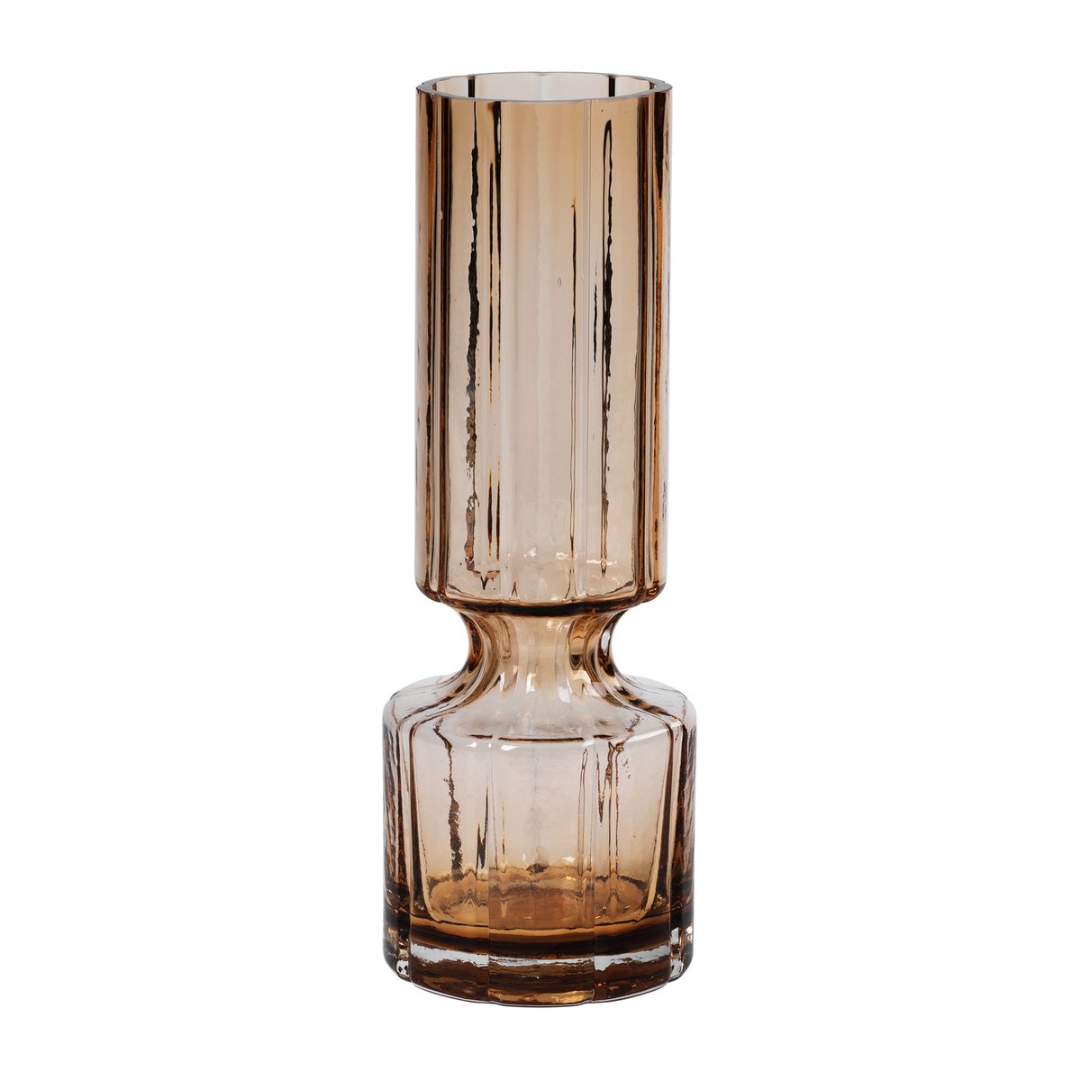Broste Copenhagen Hyacint glass vase 28.3 cm Indian tan
