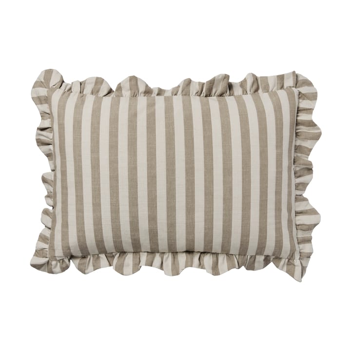 Ina cushion cover - Brown kelp-castle beige, 40x60 cm - Broste Copenhagen