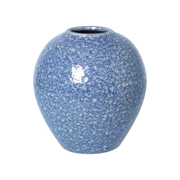 Ingrid ceramic vase 25.5 cm - insignia blue-white - Broste Copenhagen