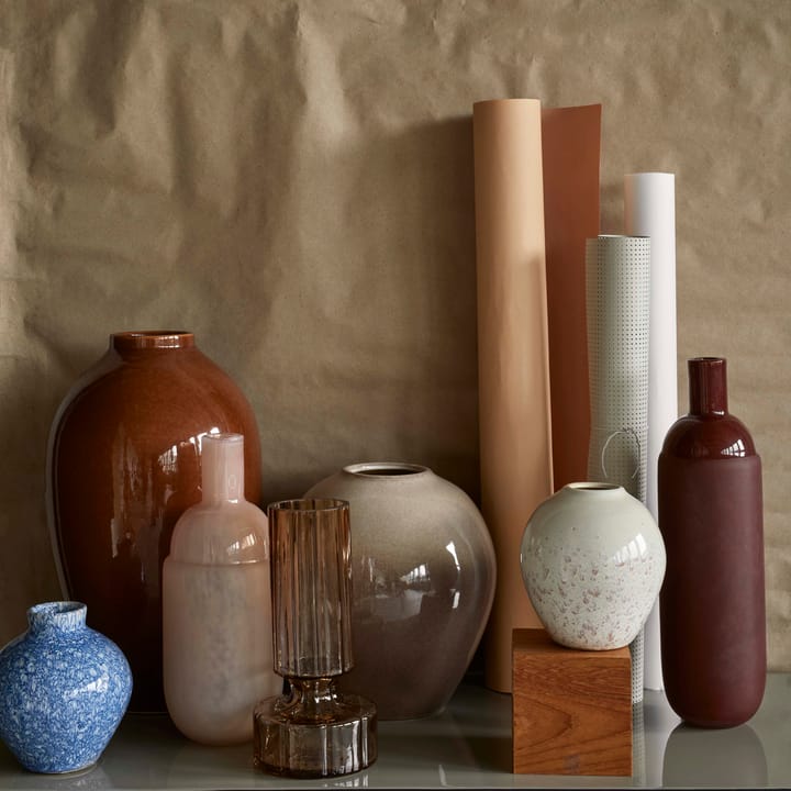 Ingrid ceramic vase 25.5 cm, simple taupe-brown Broste Copenhagen